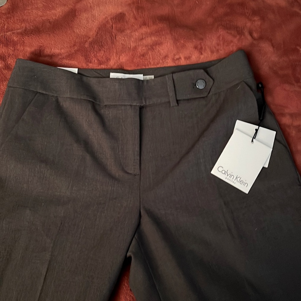 Calvin Klein Gray Career Dress work  Slacks 6P